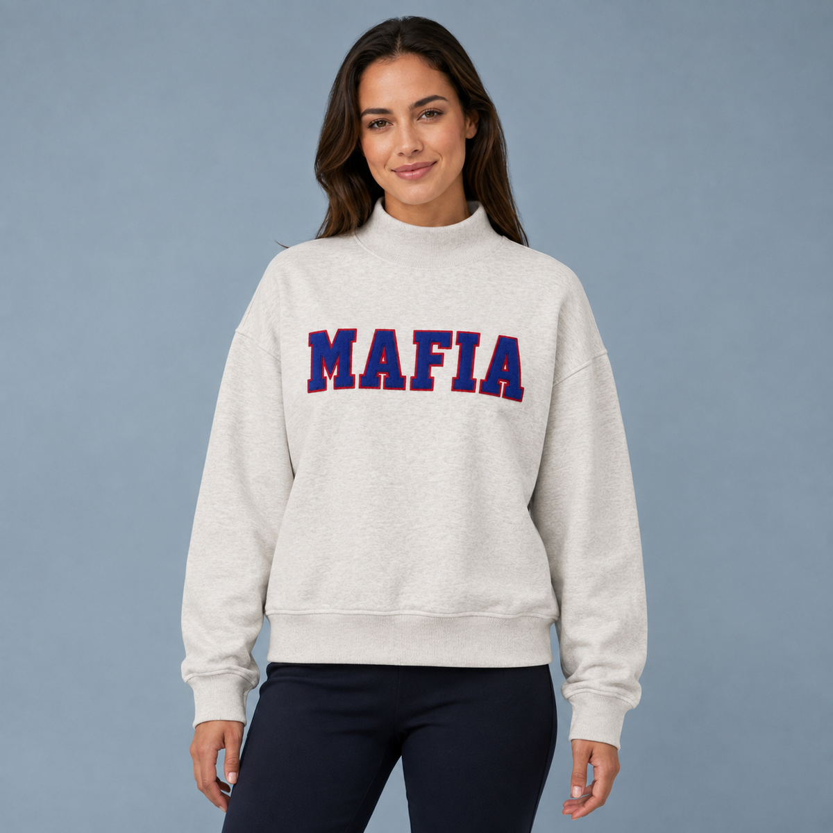 MAFIA Oatmeal Mock Neck